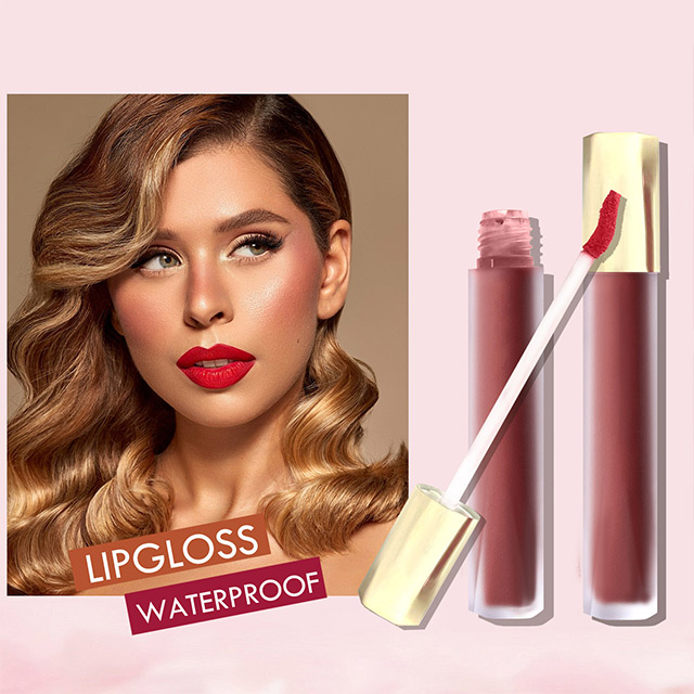 Hydratačn&iacute; nelepiv&yacute; měkk&yacute; sametově matn&yacute; Voděodoln&yacute; lesk na rty s vysok&yacute;m pigmentem