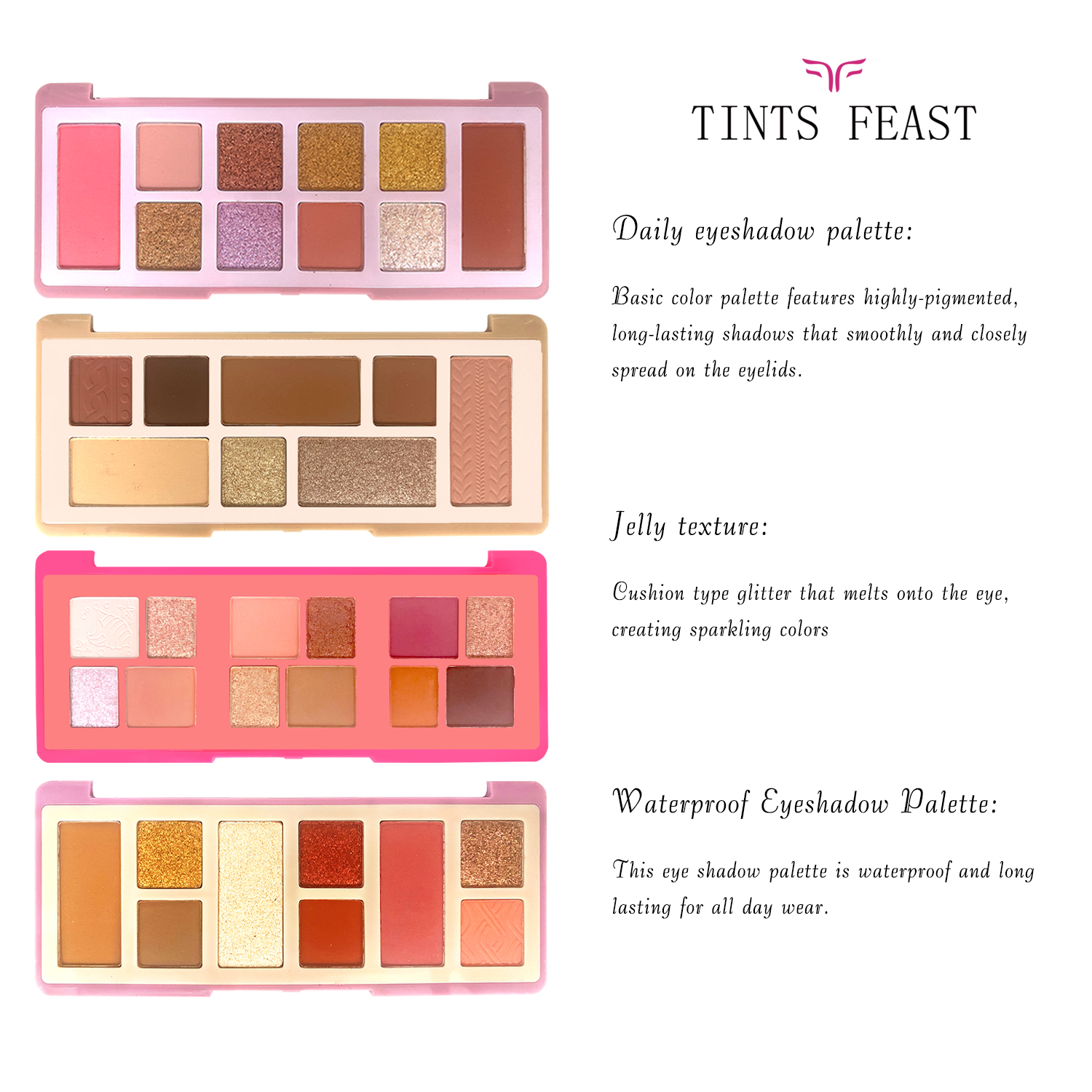 پالت سایه چشم روزانه 10 رنگ TINTS FEAST