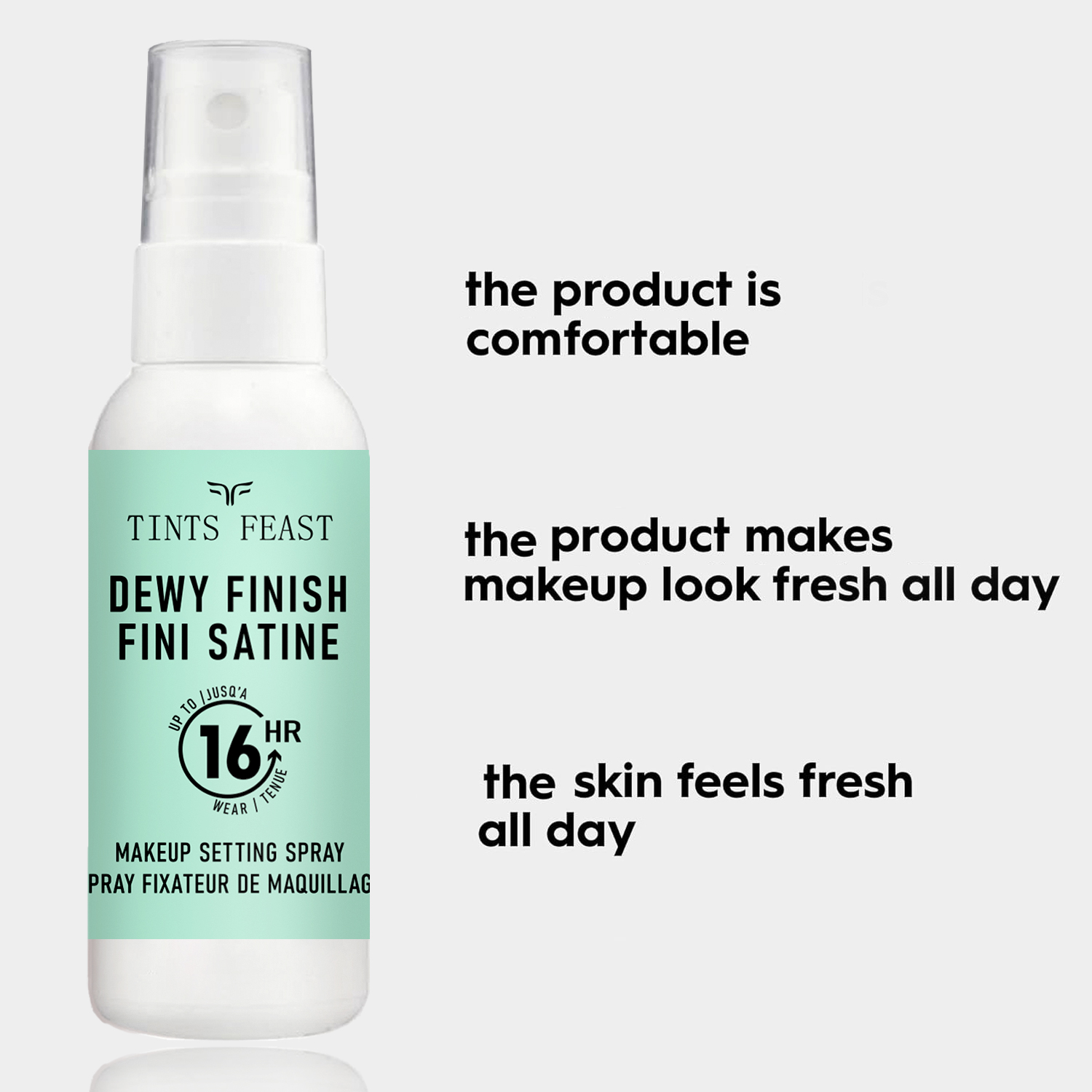 Vandfast Makeup Setting Spray Langvarig Anti-aging Formel