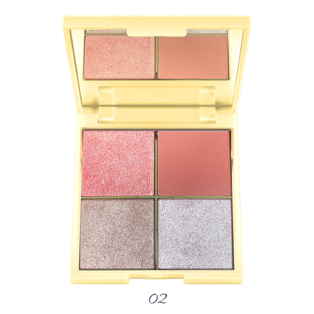 TINTS FEAST 4 COLOR BLUSH HIGHLIGHTER PALETTE OEM LOGO