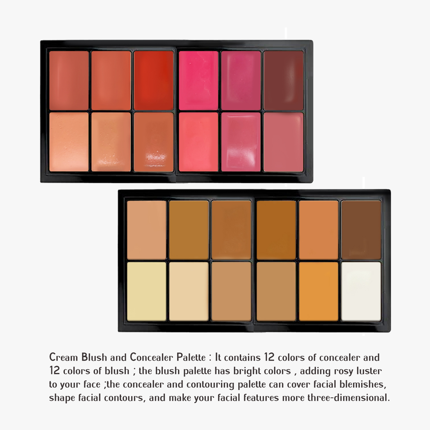 TINTS FEAST 12 Colour Creamy Highlighter Contour Blush Palette