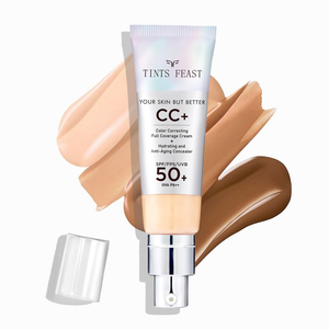 TINTS FEAST Farbkorrigierende Creme mit voller Deckkraft + feuchtigkeitsspendender und Anti-Aging-Concealer