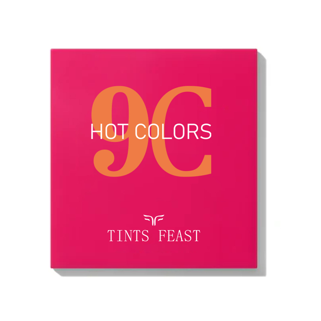 Tints Feast 9 Hot Colours Eyeshadow Logo personalizzato palette impermeabile lunga 
