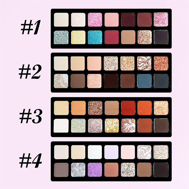 Palet eyeshadow 14-warna tersuai untuk solek berasap & bogel kelihatan