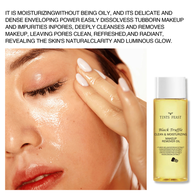 SORT TR&Oslash;FFEL REN & Fugtgivende makeupfjernerolie